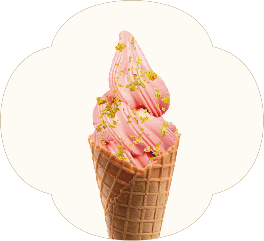 いちご金粉ソフト
